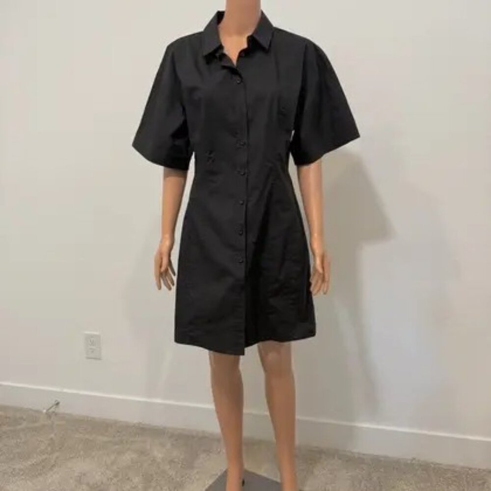 Frame Smocked Mini Shirtdress